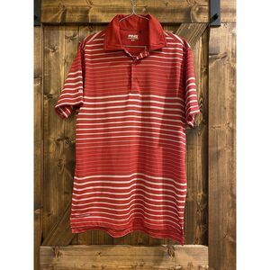 Ping Golf Men's Polo Shirt-Sensorcool-Red‎ & Gray--Medium -EUC